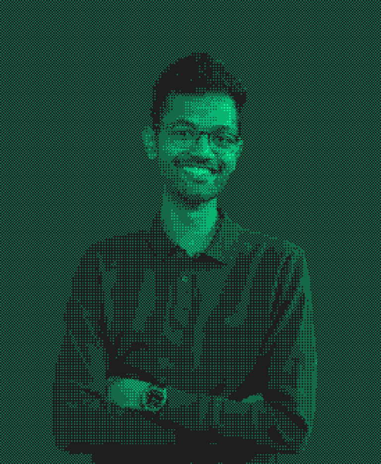 Chandan Perla dithered portrait
